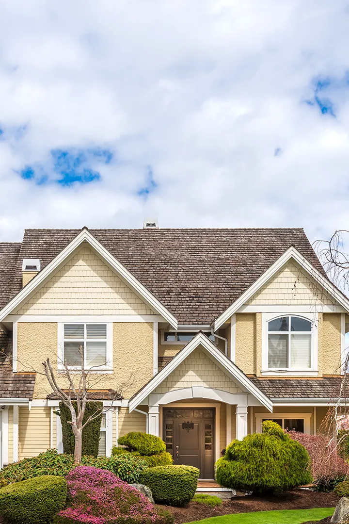 The front of a house that was inspected in North Olmsted, OH during a home inspection
