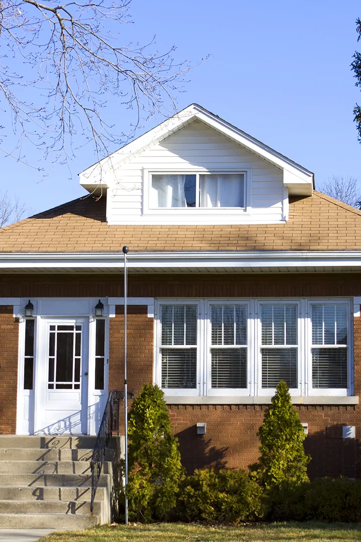 The front of a house that was inspected in Parma, OH during a home inspection