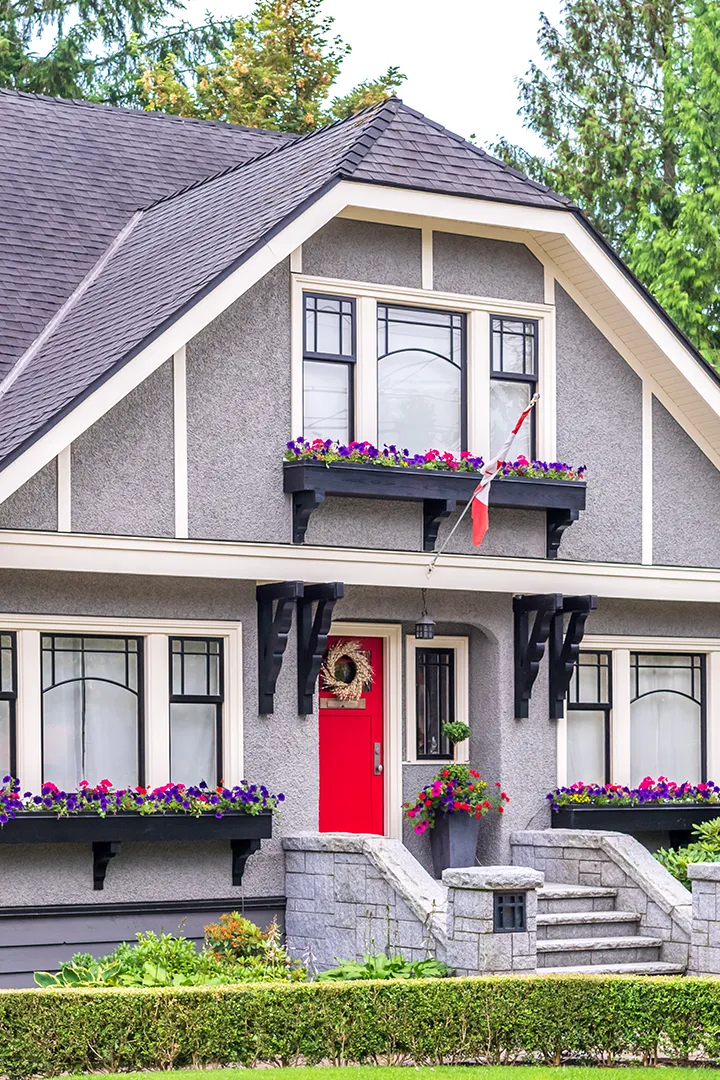 The front of a house that was inspected in Stow, OH during a home inspection